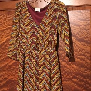 Everly chevron print dress size medium